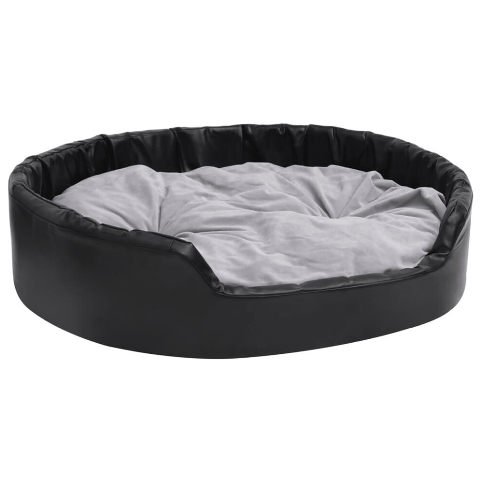 (grey, 99 x 89 x 21 cm) vidaXL Dog Bed Plush and Faux Leather Pet Cushion Multi Colours Multi Sizes