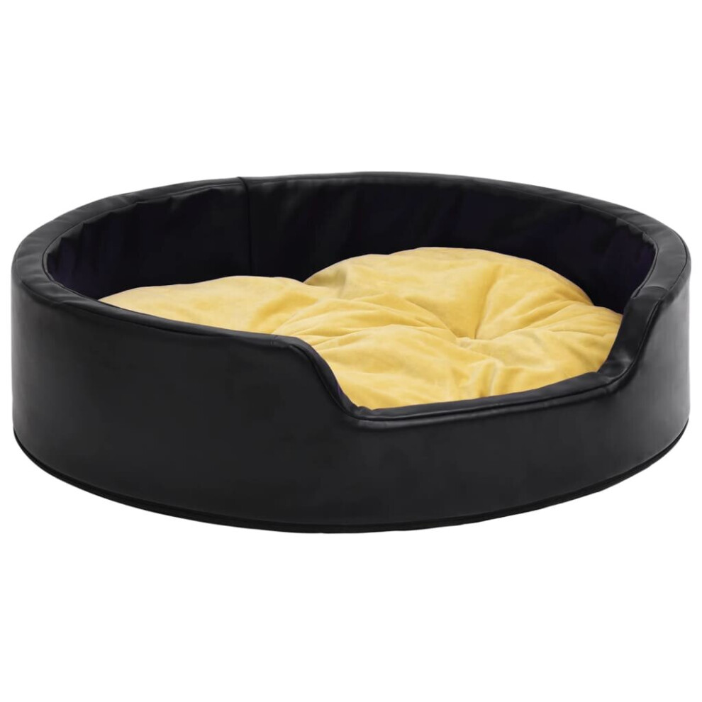 (yellow, 99 x 89 x 21 cm) vidaXL Dog Bed Plush and Faux Leather Pet Cushion Multi Colours Multi Sizes