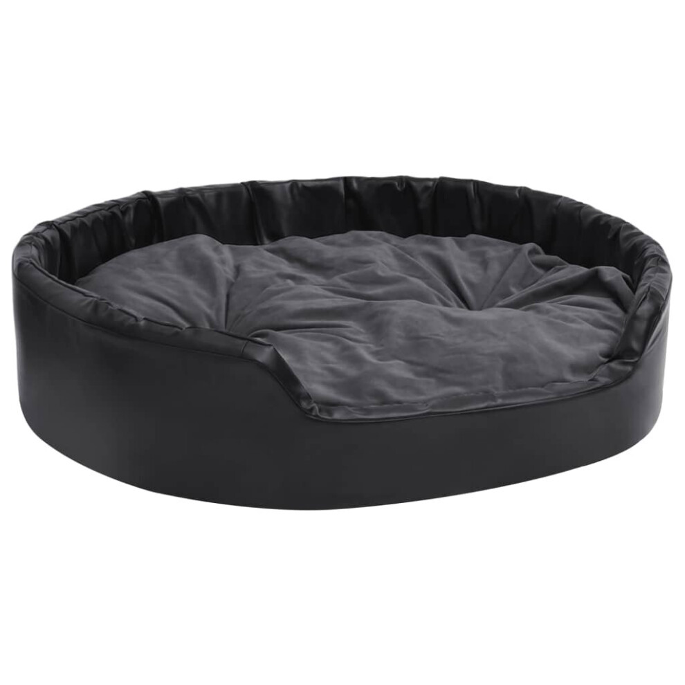 (dark grey, 99 x 89 x 21 cm) vidaXL Dog Bed Plush and Faux Leather Pet Cushion Multi Colours Multi Sizes