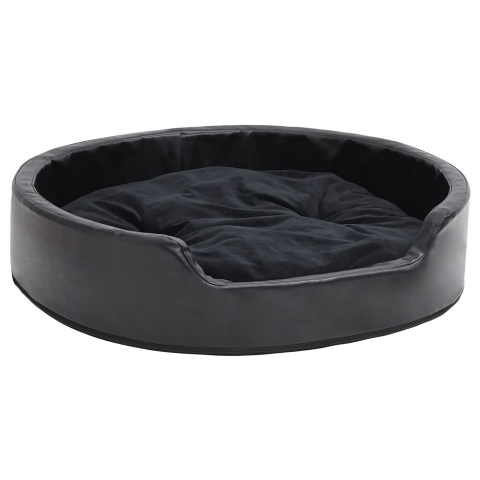 (black, 79 x 70 x 19 cm) vidaXL Dog Bed Pet Cushion Dog Sofa Couch Pet Mattress Plush and Faux Leather