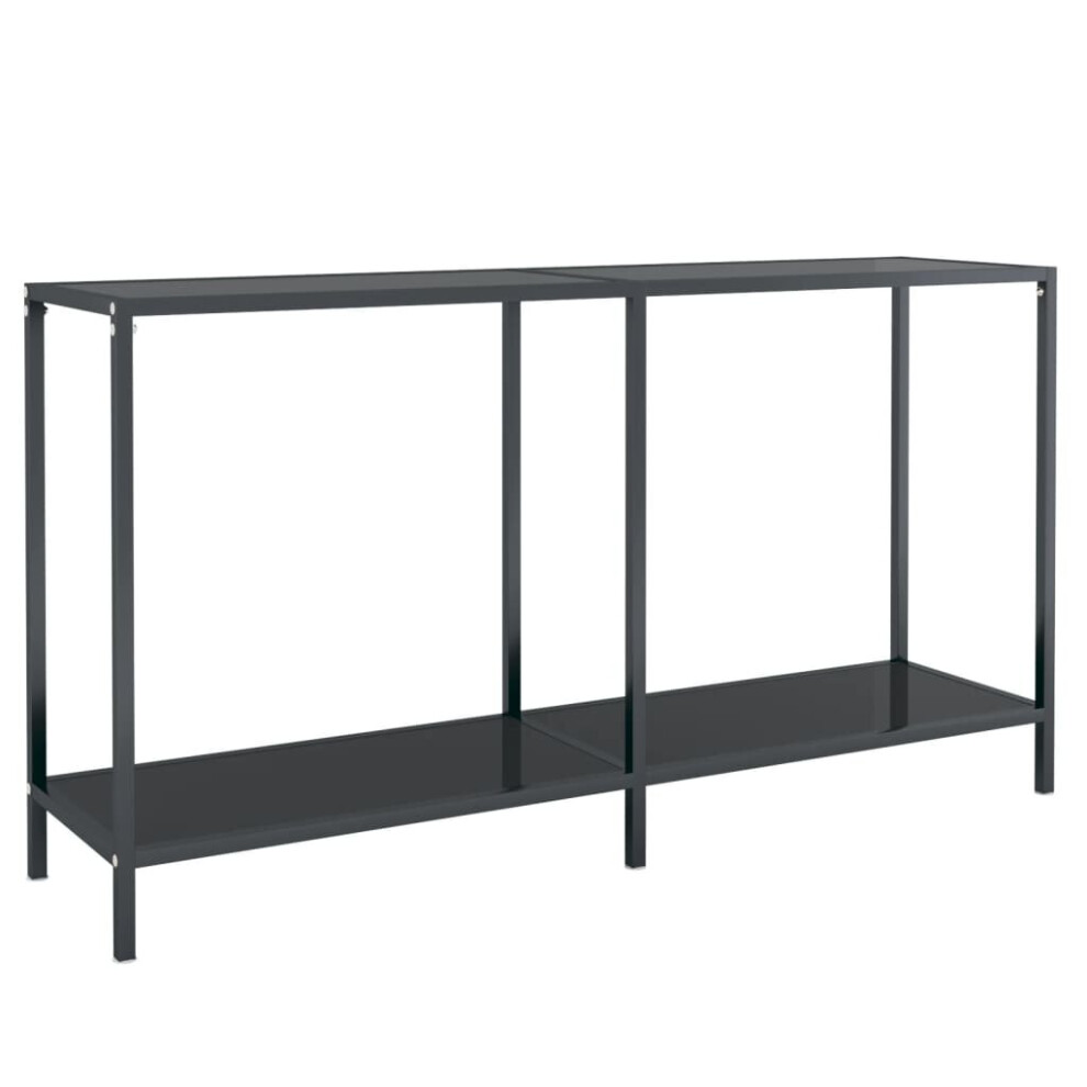 Vidaxl (, 140 X 35 X 75.5 Cm) Console Table Tempered Glass Hall Side Table Multi Colours Multi Sizes Black