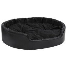 (black, 99 x 89 x 21 cm) vidaXL Dog Bed Pet Cushion Dog Sofa Couch Pet Mattress Plush and Faux Leather