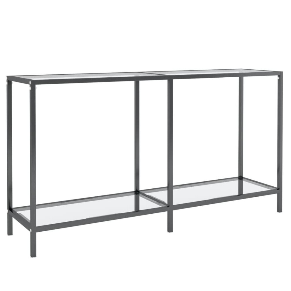 Vidaxl (Transparent, 140 X 35 X 75.5 Cm) Console Table Tempered Glass Hall Side Table Multi Colours Multi Sizes Black