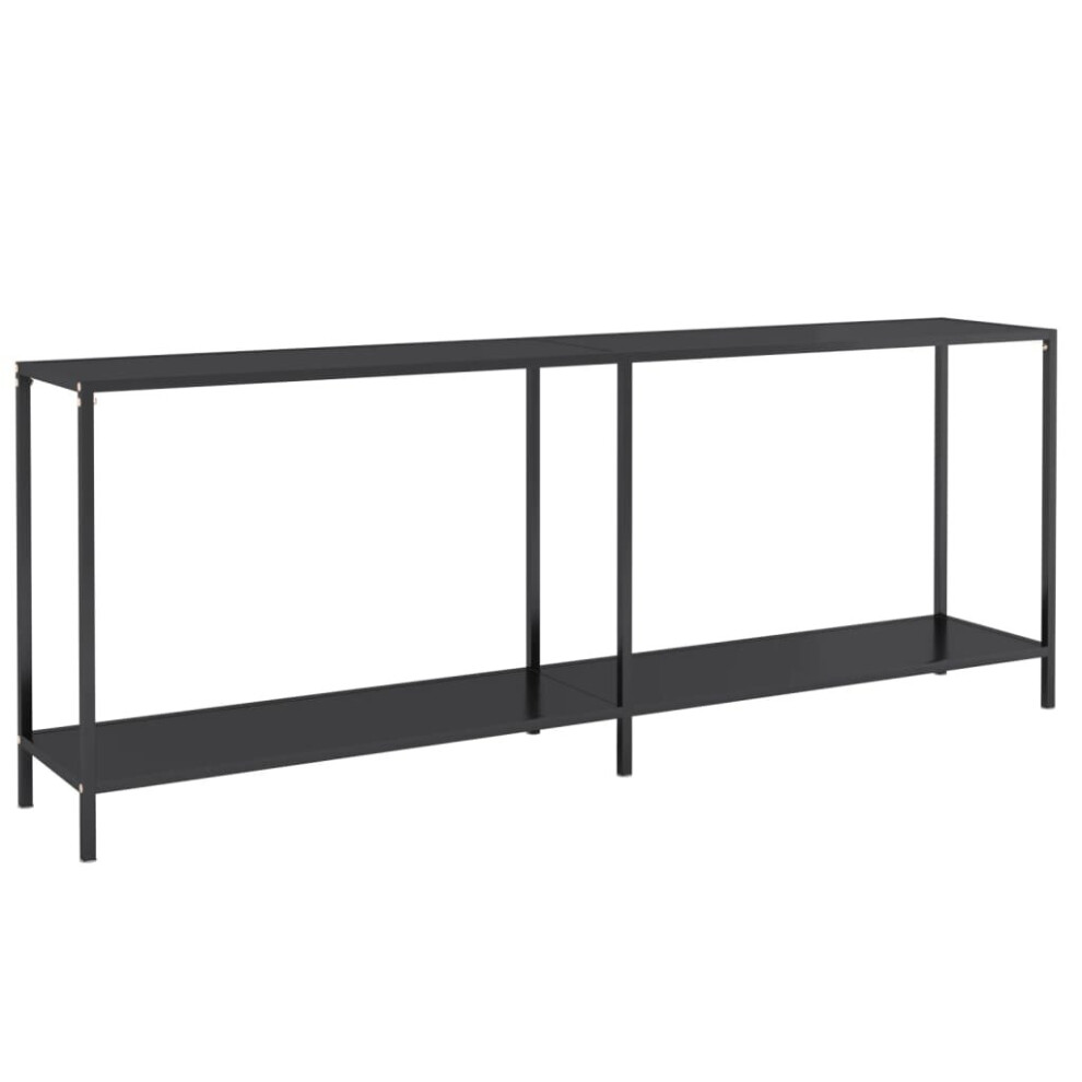 Vidaxl (, 200 X 35 X 75.5 Cm) Console Table Tempered Glass Hall Side Table Multi Colours Multi Sizes Black