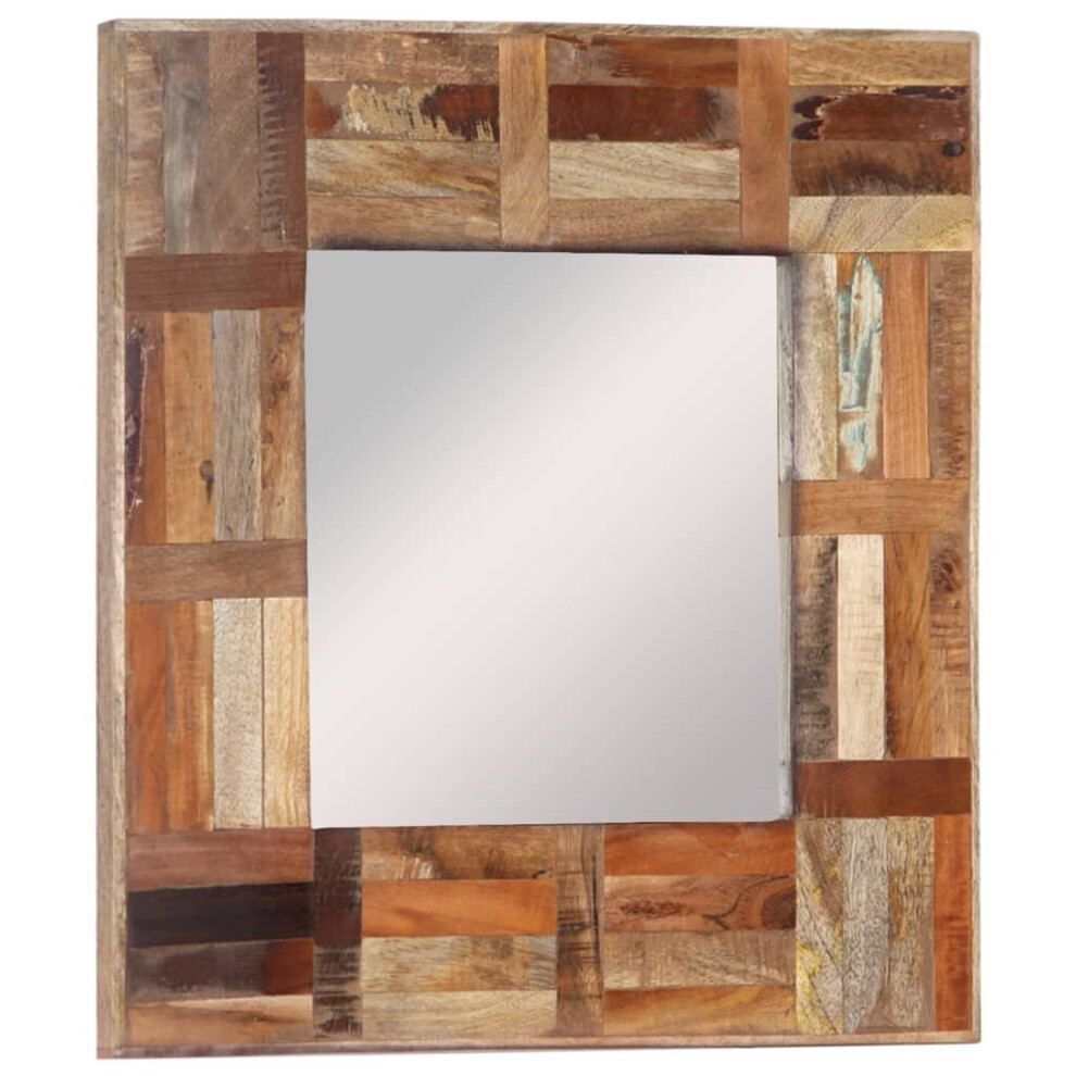 (50 x 50 cm) vidaXL Wall Mirror Solid Wood Reclaimed Makeup Hall Decor Mirror Multi Sizes