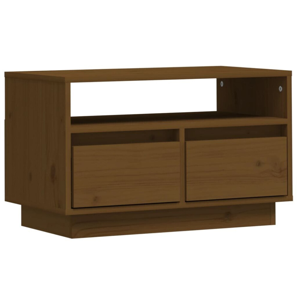 (honey brown) vidaXL Solid Wood Pine TV Cabinet Wooden Hifi Cabinet TV Stand Multi Colours