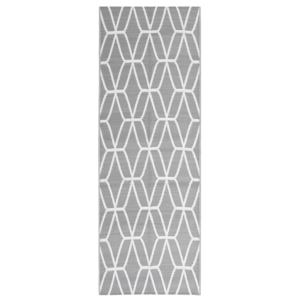 (grey and white, 80 x 250 cm) vidaXL Outdoor Carpet PP Terrace Balcony Blanket Multi Colours Multi Sizes