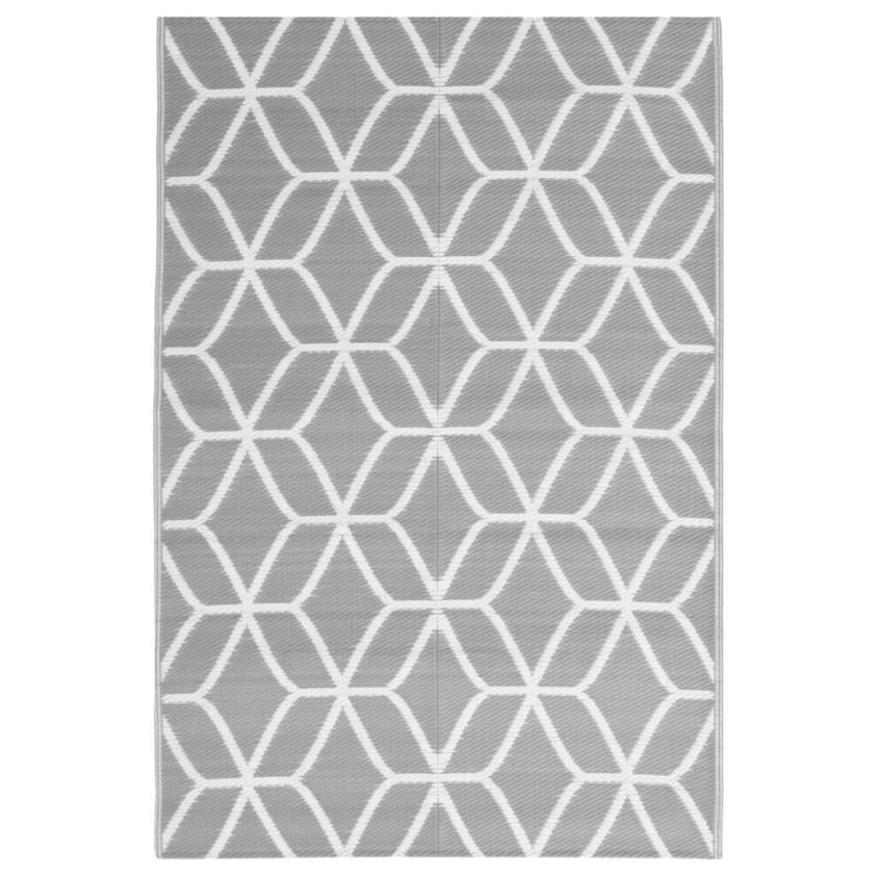 (grey and white, 140 x 200 cm) vidaXL Outdoor Carpet PP Terrace Balcony Blanket Multi Colours Multi Sizes