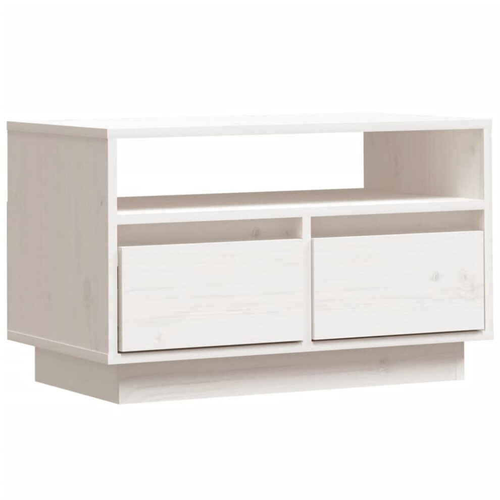 Vidaxl (White) Solid Wood Pine Tv Cabinet Wooden Hifi Cabinet Tv Stand Multi Colours White
