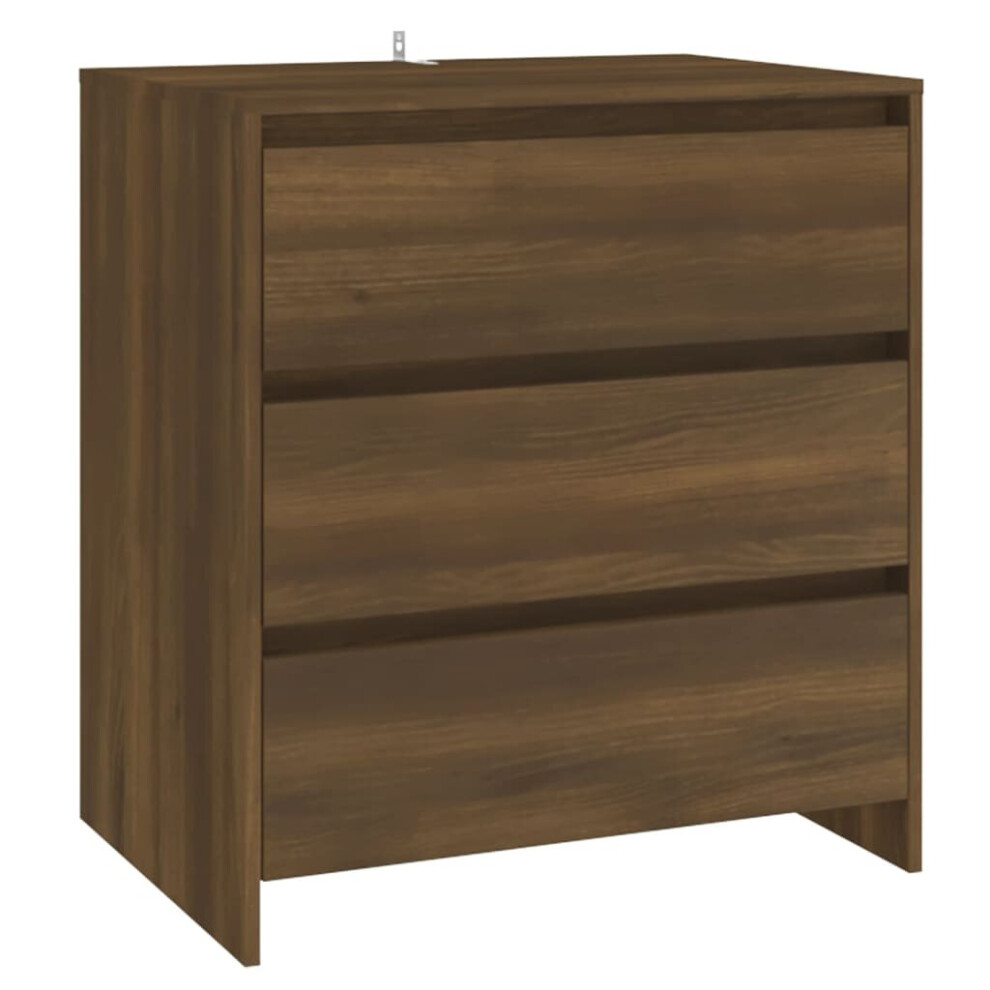 (brown oak) vidaXL Sideboard Chipboard Storage Side Drawer Cabinet Highboard Multi Colours