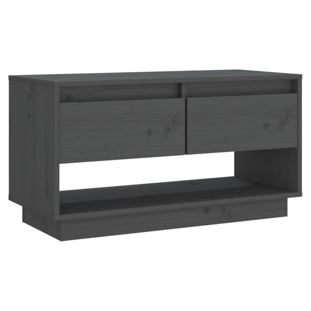 Vidaxl (Grey) Solid Wood Pine Tv Cabinet Bedroom Living Room Media Unit Multi Colours