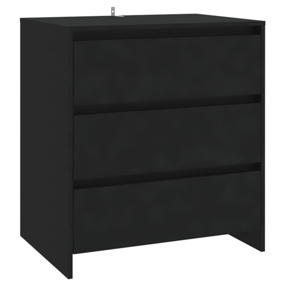 Vidaxl (Black) Sideboard Storage Cupboard Cabinet Buffet Highboard Engineered Wood Black