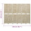 VidaXL (210 x 165 cm) vidaXL Solid Wood Paulownia 6-Panel Room Divider Room Partition Multi Sizes 7