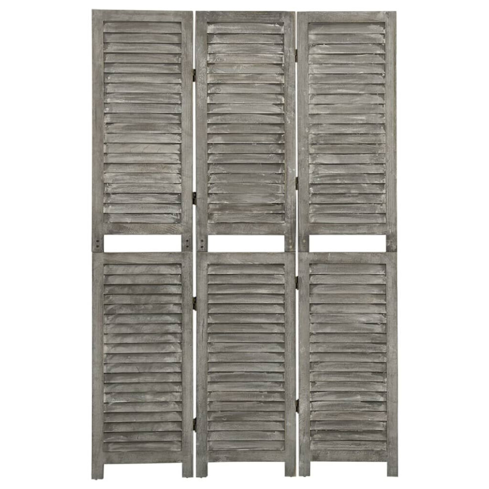 (106.5 x 166 cm) vidaXL Solid Wood 6-Panel Room Divider Home Indoor Furniture Grey Multi Sizes