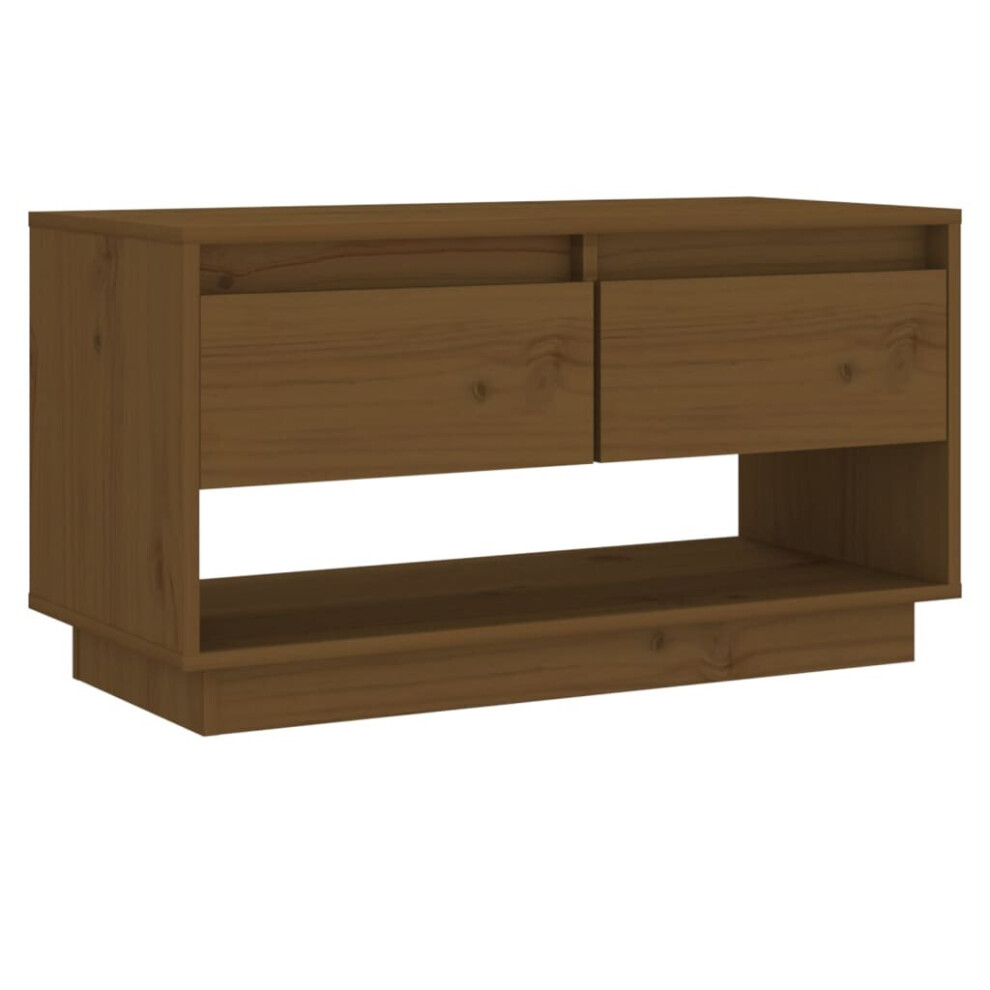 (honey brown) vidaXL Solid Wood Pine TV Cabinet Bedroom Living Room Media Unit Multi Colours