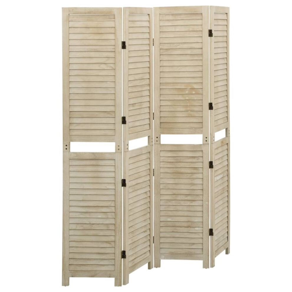 Vidaxl (140 X 165 Cm) Solid Wood Paulownia 6-Panel Room Divider Room Partition Multi Sizes