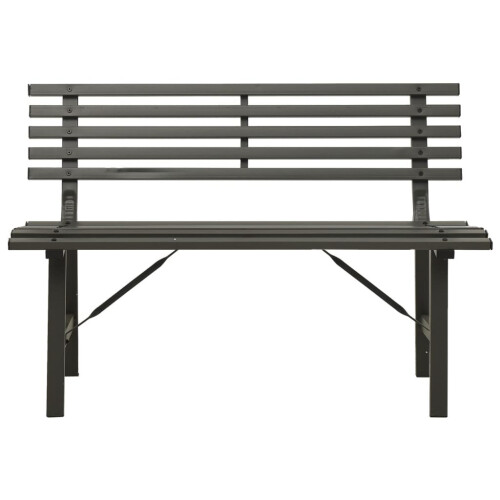 VidaXL vidaXL Gartenbank 110 cm Stahl Schwarz 2