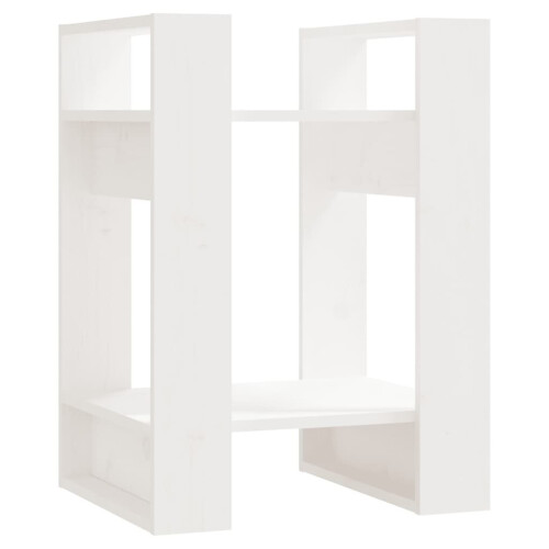 VidaXL (white) vidaXL Solid Wood Pine Book Cabinet/Room Divider Storage Rack Multi Colours