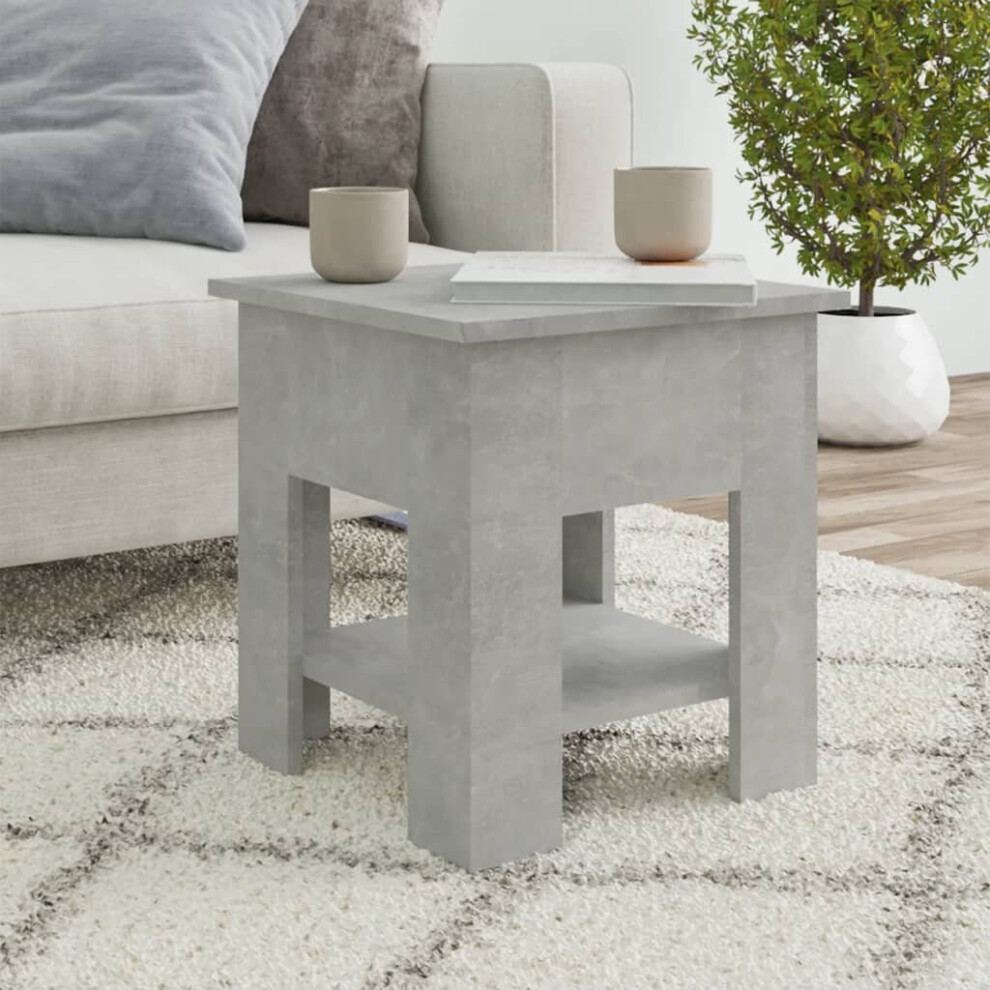 Vidaxl (Concrete Grey) Coffee Table Couch Table Hall End Center Accent Table Engineered Wood