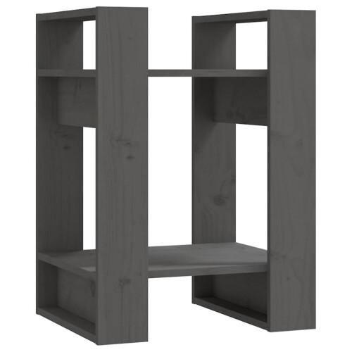 VidaXL (grey) vidaXL Solid Wood Pine Book Cabinet/Room Divider Storage Rack Multi Colours