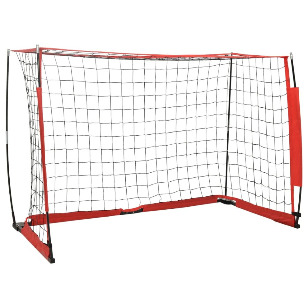 (184 x 91 x 124.5 cm) vidaXL Soccer Goal Steel Portable Football Goal 184x91x124.5/366.5x91x183 cm