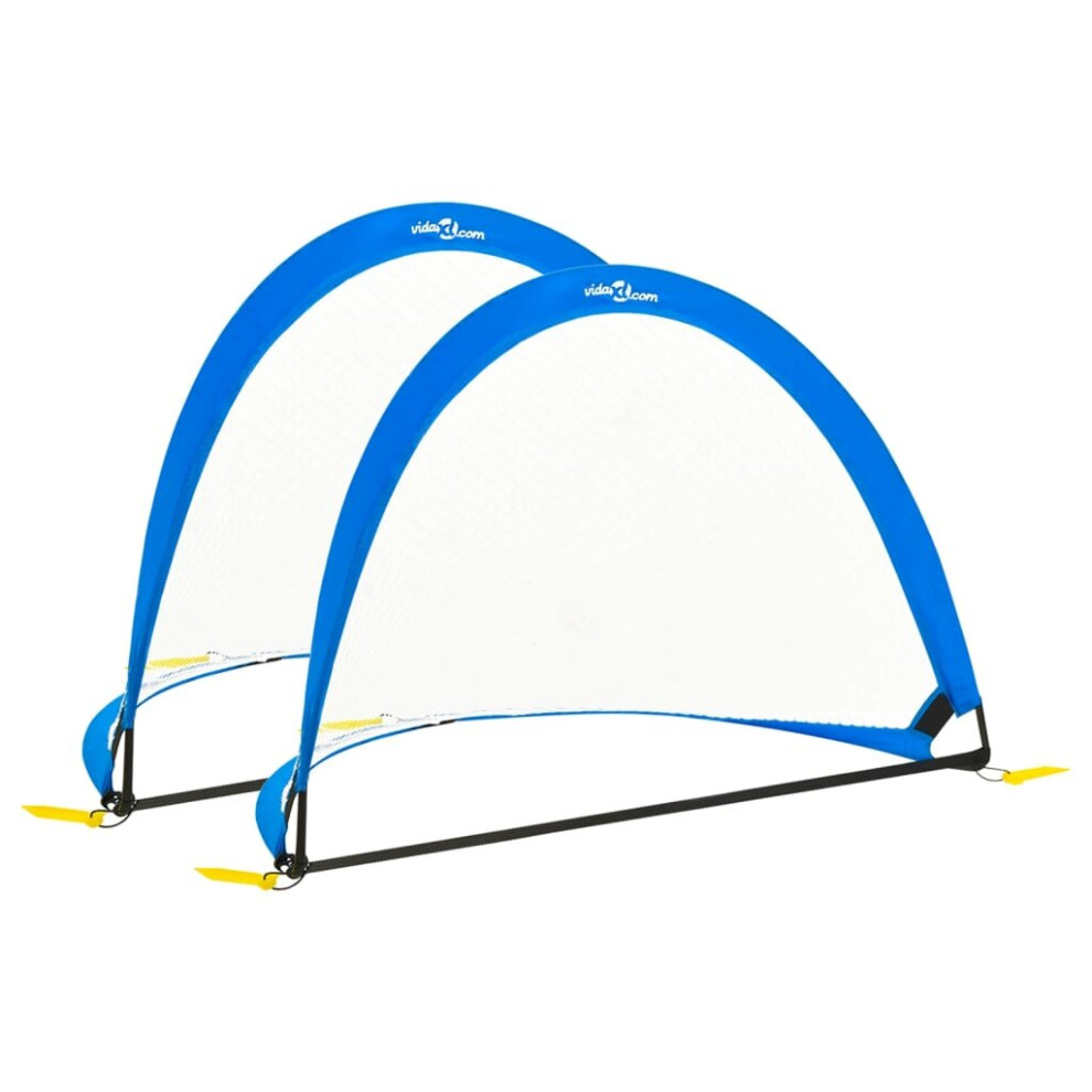 (119 x 82 x 84.5 cm) vidaXL 2x Children Football Goal Set with Storage Bag Pop-up Goal Multi Sizes