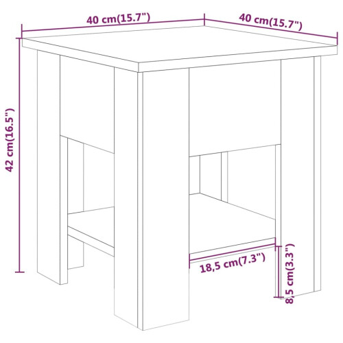 VidaXL (smoked oak) vidaXL Coffee Table Couch Table Hall End Center Accent Table Engineered Wood 1