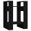 VidaXL (black) vidaXL Solid Wood Pine Book Cabinet/Room Divider Storage Rack Multi Colours 1