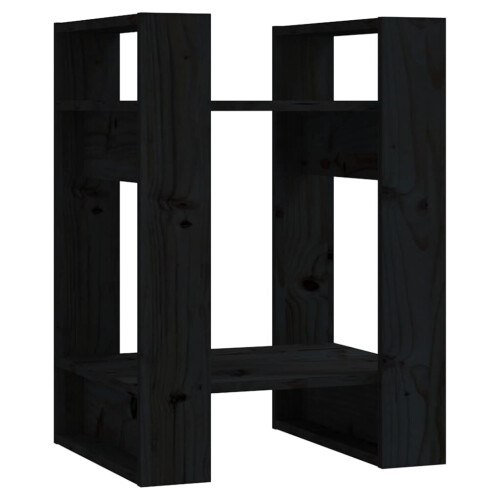 VidaXL (black) vidaXL Solid Wood Pine Book Cabinet/Room Divider Storage Rack Multi Colours