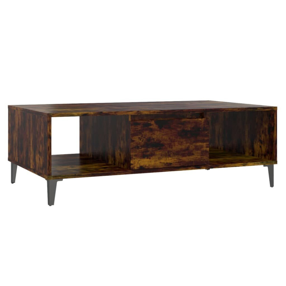 Vidaxl (Smoked Oak) Coffee Table Chipboard Couch Living Room Accent Table Multi Colors