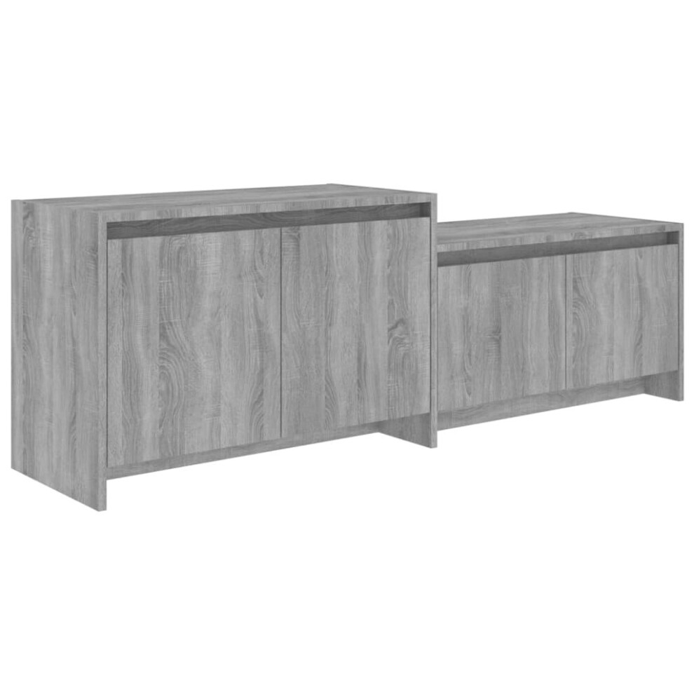 (grey sonoma) vidaXL TV Cabinet Chipboard Home Lowboard Hifi Cabinet TV Stand Multi Colours