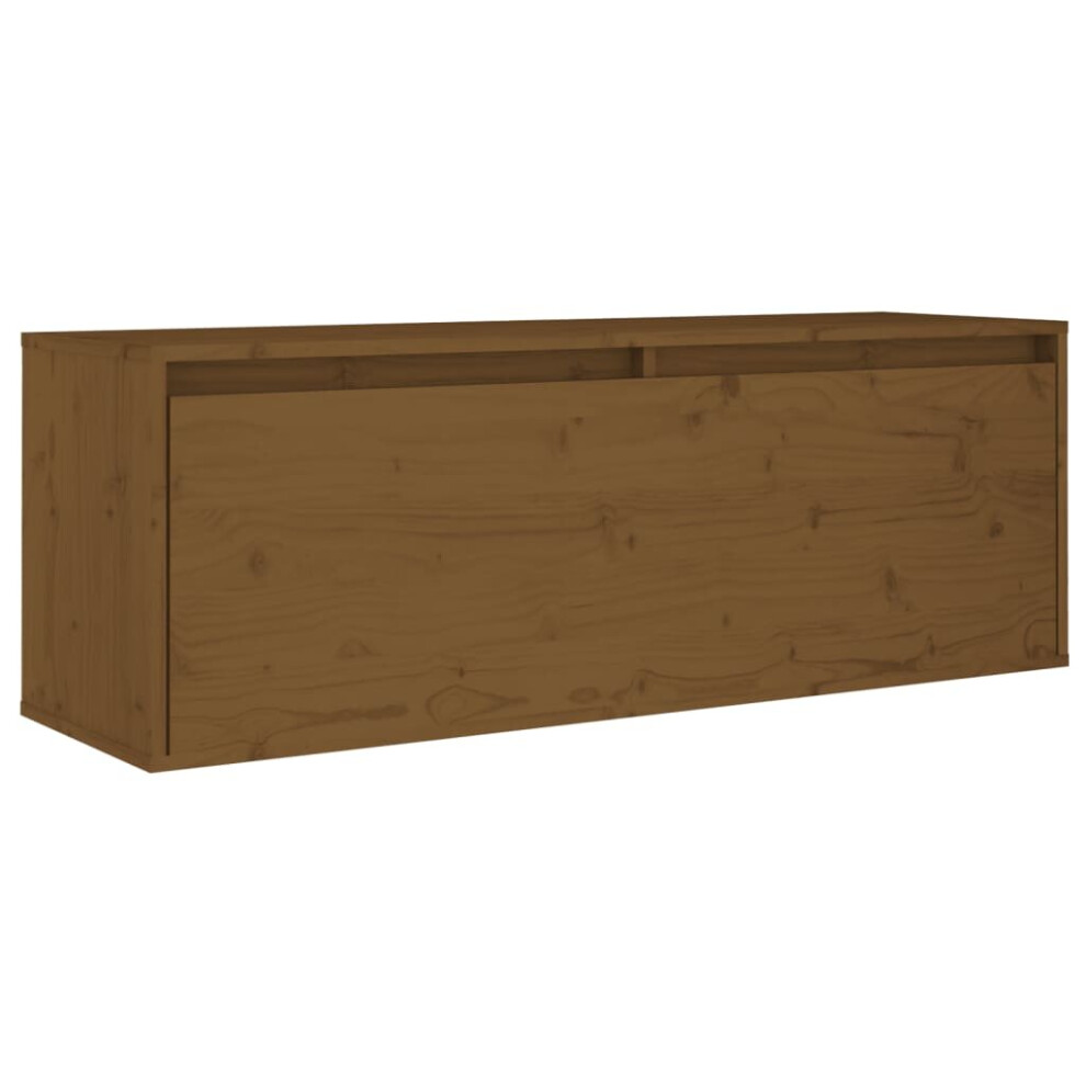 (honey brown, 1) vidaXL 1/2x Solid Wood Pine Wall Cabinet Wooden Shelf Furniture Multi Colours