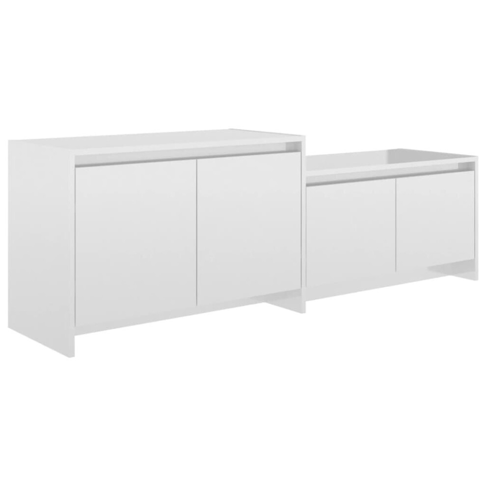 (high gloss white) vidaXL TV Cabinet Chipboard Home Lowboard Hifi Cabinet TV Stand Multi Colours