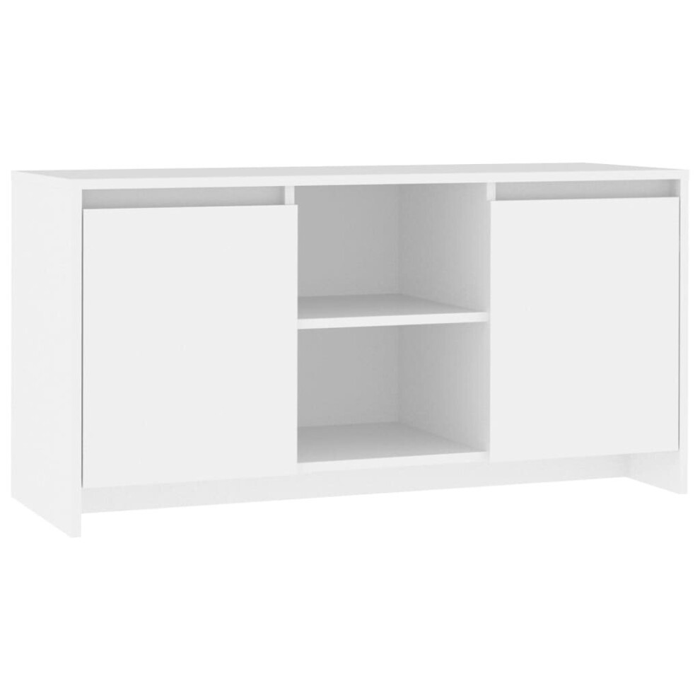 Vidaxl (White) Tv Cabinet Tv Stand Media Tv Unit Entertainment Centre Engineered Wood