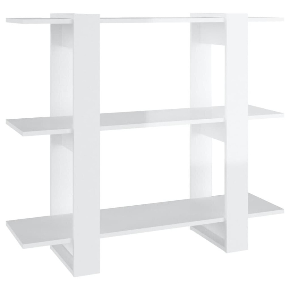 Vidaxl (High Gloss White) Book Cabinet/Room Divider Bookcase Cabinet Book Shelf Multi Colours