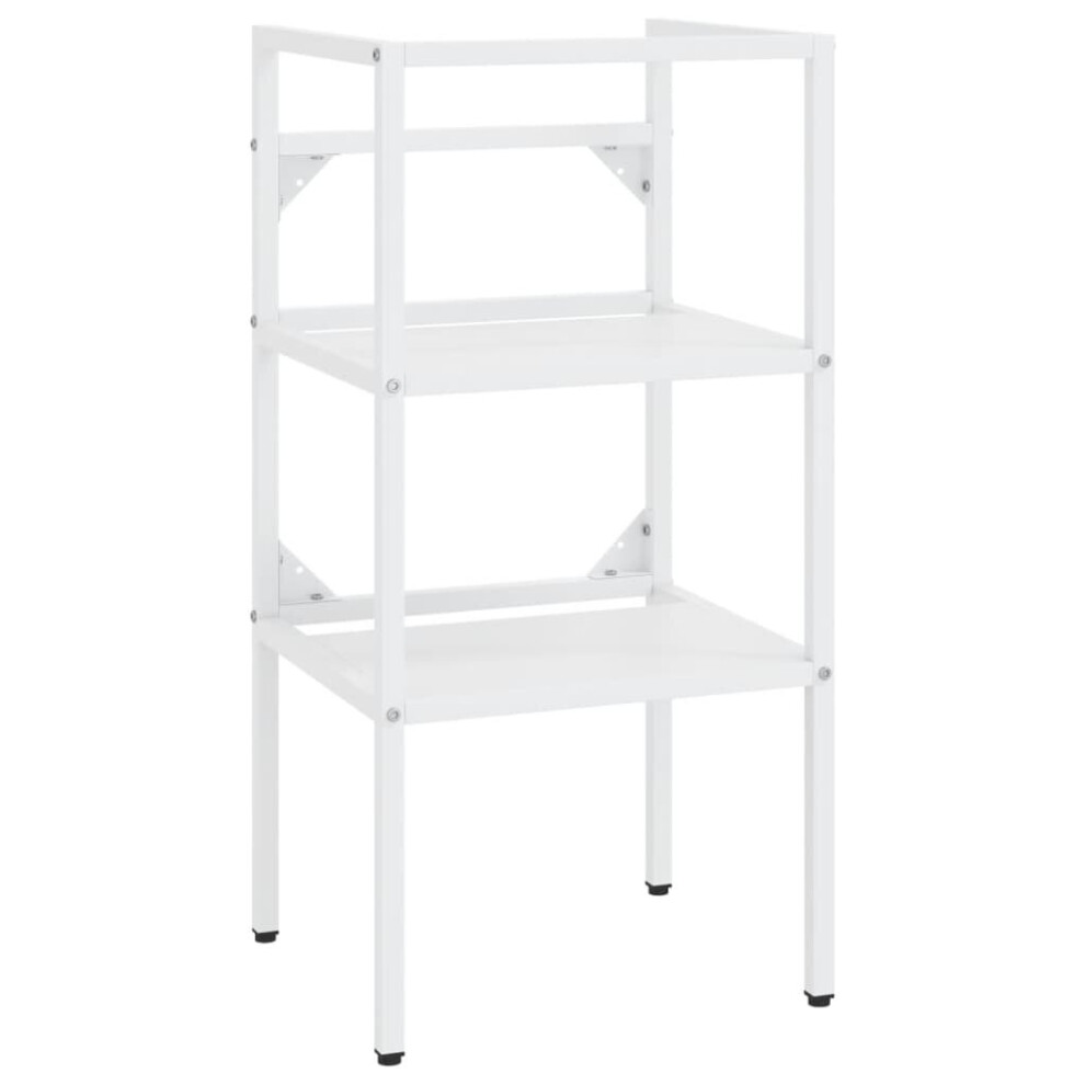 Photos - Washbasin cabinet VidaXL   Bathroom Washbasin Frame Iron Home Wash Stand Multi Sizes White/Black White 338484 (white, 40 x 38 x 83 cm)