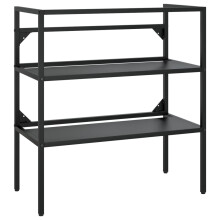(black, 79 x 38 x 83 cm) vidaXL Bathroom Washbasin Frame Iron Home Wash Stand Multi Sizes White/Black
