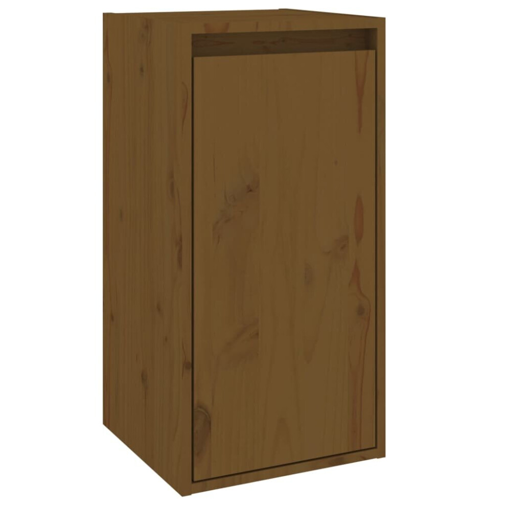 Vidaxl (Honey Brown, 1) Wall Cabinet Hanging Storage Cabinet Wall Cupboard Solid Wood Pine