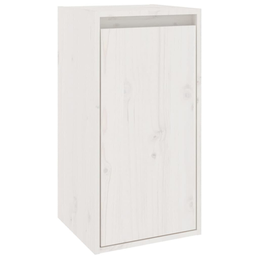 Vidaxl (White, 1) Wall Cabinet Hanging Storage Cabinet Wall Cupboard Solid Wood Pine
