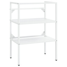 vidaXL Badezimmer Waschtischgestell Weiß 59x38x83 cm Eisen