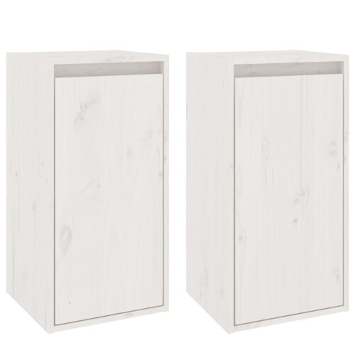 VidaXL (white, 2) vidaXL Wall Cabinet Hanging Storage Cabinet Wall Cupboard Solid Wood Pine