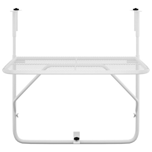VidaXL vidaXL Balkontisch Weiß 60x40 cm Stahl 2