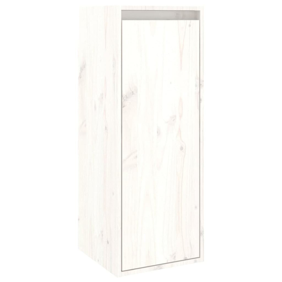 Vidaxl (White, 1) 1/2X Solid Wood Pine Wall Cabinet Shelf Hanging Wall Unit Multi Colours