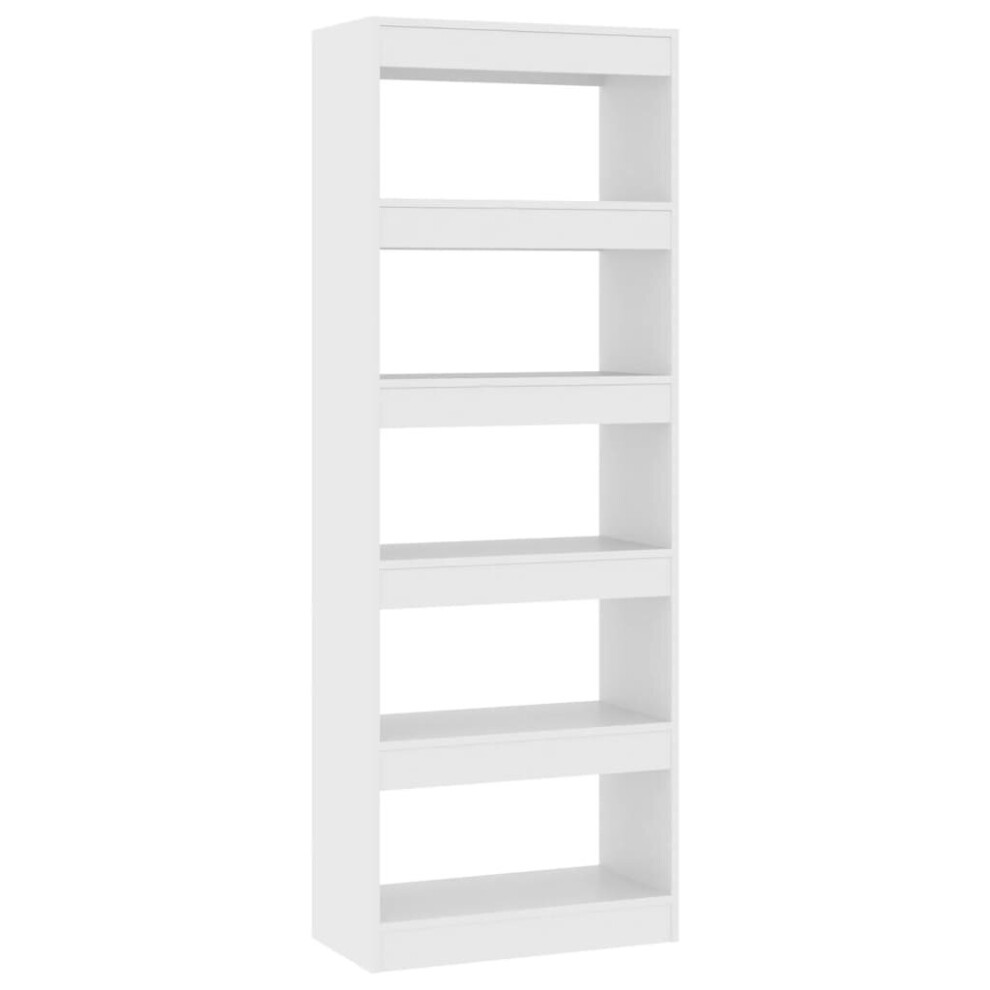 (white) vidaXL Book Cabinet/Room Divider Chipboard Home Room Partition Multi Colours