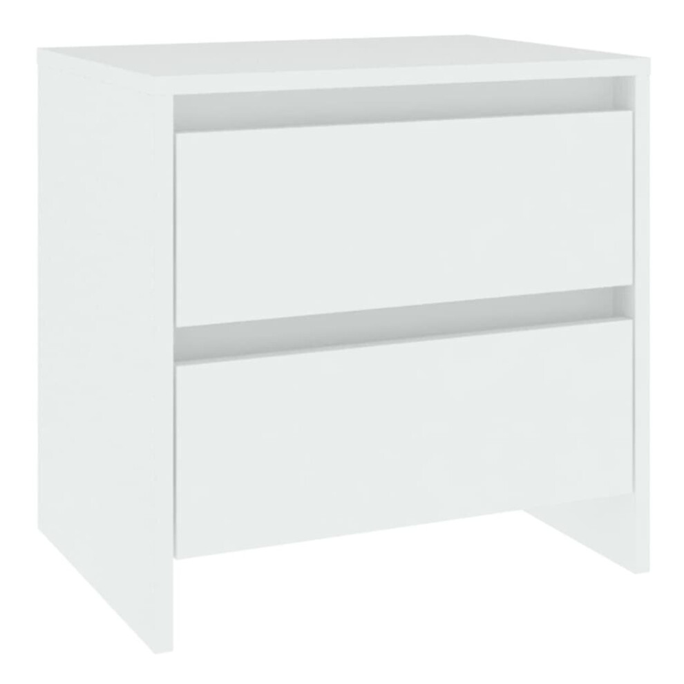 Vidaxl (White, 1) 1/2X Bedside Cabinet Chipboard Home Side End Accent Table Multi Colours