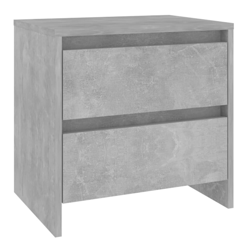 Vidaxl (Concrete Grey, 1) 1/2X Bedside Cabinet Chipboard Home Side End Accent Table Multi Colours