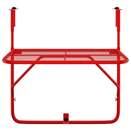 VidaXL vidaXL Balkontisch Rot 60x40 cm Stahl 2