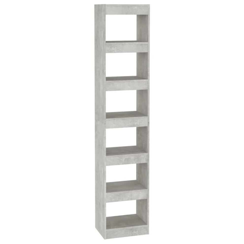 Vidaxl (Concrete ) Book Cabinet/Room Divider Rack Home Organiser Book Shelf Multi Colours Grey
