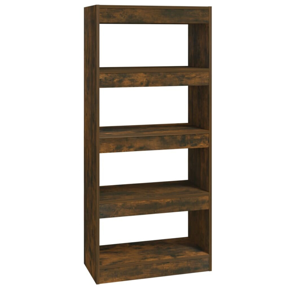 (smoked oak) vidaXL Book Cabinet/Room Divider Engineered Wood Room Partition Multi Colours