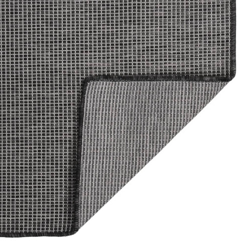 VidaXL vidaXL Outdoor-Teppich Flachgewebe 80x250 cm Grau 1